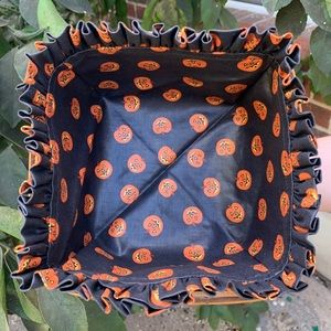 Longaberger Pumpkin Boo Fabric Liner